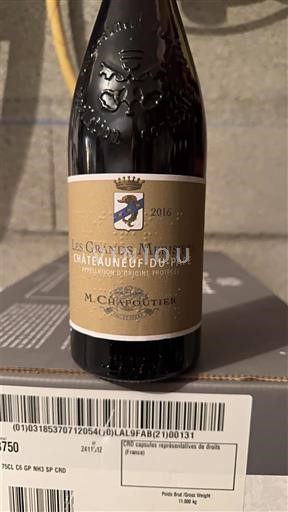 Thung lũng Rhône Châteauneuf-du-pape M. Chapoutier Les Grands Merisiers 2016