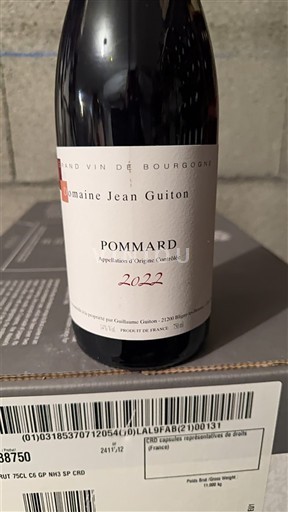 Burgundi Pommard Domaine Jean Guiton 2022