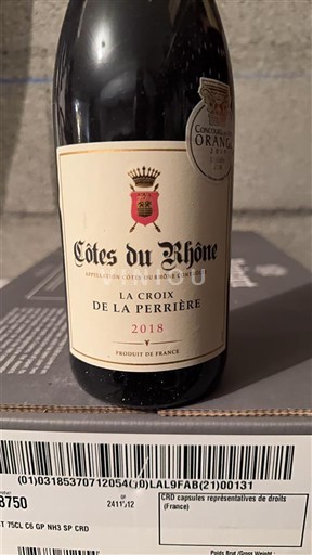 Vallée du Rhône Côtes-du-rhône La Croix de la Perrière 2018