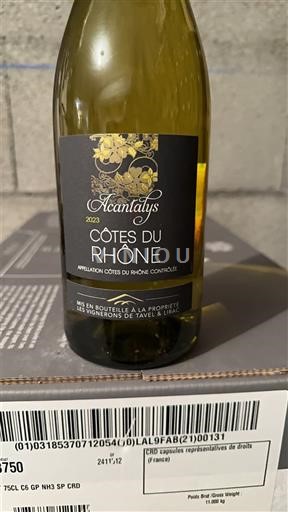 Rhône Valley Côtes-du-Rhône Les Vignerons de Tavel Acantalys 2023