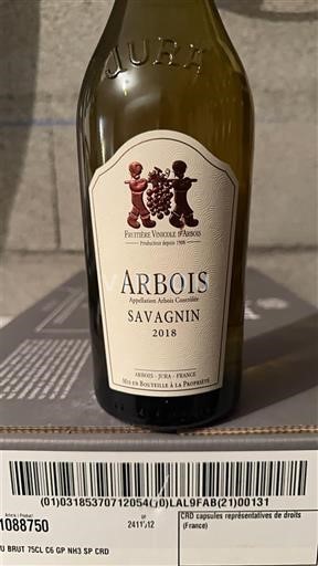 Jura Arbois Fruitière Vinicole Arbois Savagnin 2018