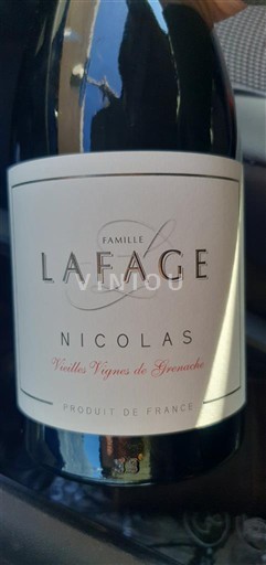 Languedoc ja Roussillon Katalonianrinteet Famille Lafage Nicolas Vieilles Vignes de Grenache 2023
