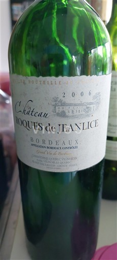Bordeaux Château Roques de Jeanlice 2006