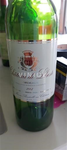 Bordeaux Château Lhoste 2007