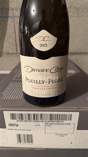 Burgundi Pouilly-fuissé Domaine Corsin Vieilles Vignes 2021