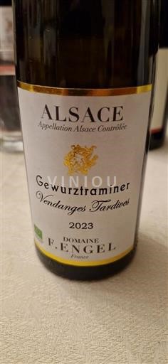 Elzas Vendanges Tardives Domaine F. Engel Gewurztraminer Vendanges Tardives 2023