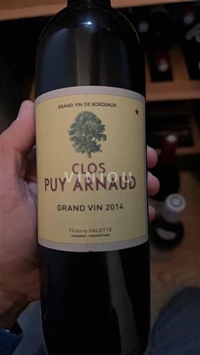 Bordeaux Castillon-côtes-de-bordeaux Clos Puy Arnaud Grand Vin 2014