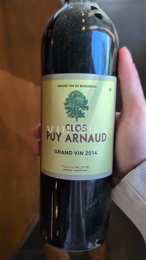 Bordeaux Castillon Côtes de Bordeaux Clos Puy Arnaud Grand Vin 2014
