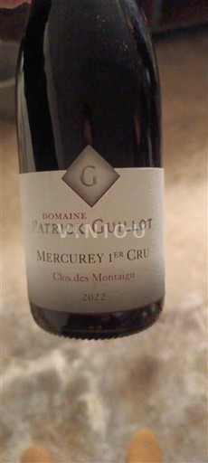Bourgondië Mercurey Premier Cru Domaine Patrick Guillot Clos des Montaigus 2022