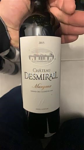 Bordeaux Margaux Grand Cru Château Desmirail 2015