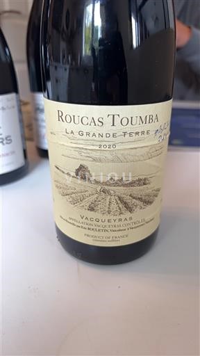 Thung lũng Rhône Vacqueyras Roucas Toumba La Grande Terre 2020