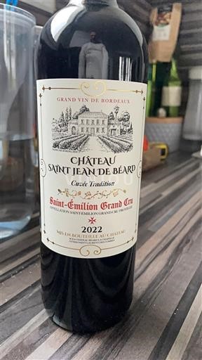 Bordeaux Saint-Émilion Grand Cru Grand Cru Château Saint Jean de Beard Tradition 2022