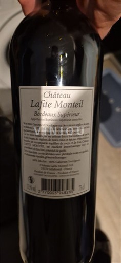 Bordeaux Bordeaux Supérieur Château Lafite Monteil Niet-geïntegreerd