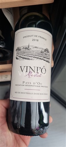 Languedoc-Roussillon Pays d'Oc VINI'O Merlot 2018