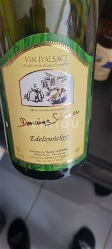 Elsass Domaine Schirmer Edelzwicker Ohne Jahrgang