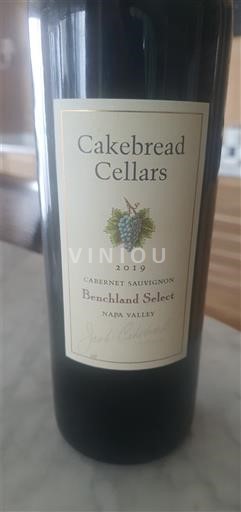 Kalifornische AVA Napa Valley Cakebread Cellars Benchland Select 2019