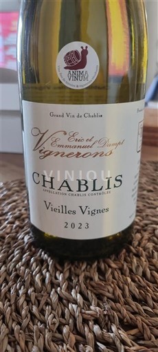 Burgundi Chablis Eric et Emmanuel Dampt Vieilles Vignes 2023