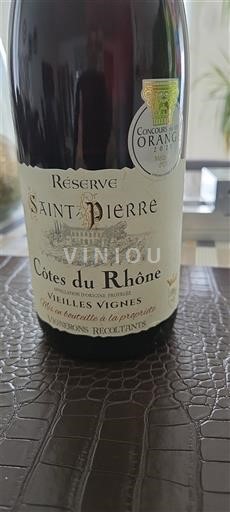 Thung lũng Rhône Côtes-du-rhône Saint Pierre Réserve Vieilles Vignes 2023