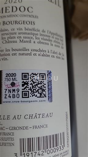 Bordeaux Médoc Château Mareil 2020 2020