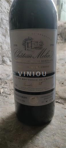 Bordeaux Premières Côtes de Bordeaux Château Moulin Élevé en fût de chêne 1998