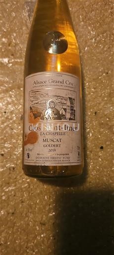 Alsace Muscat Grand Cru Domaine Ernest Burn Clos Saint-Imer La Chapelle 2018