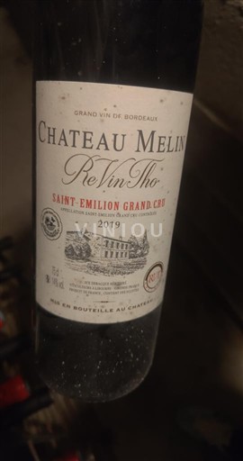 Bordeaux Saint-Émilion Grand Cru Château Melin RévinTho 2019