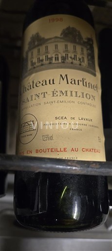 Bordeaux Saint-Émilion Château Martinet 1998