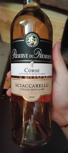 Corsica Réserve du Président Sciaccarellu Cépage Insulaire 2020
