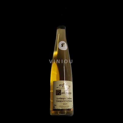 Vin Blanc moelleux Vendanges tardives Ruhlmann 2023 France Alsace Gewurztraminer AOC Vendanges Tardives