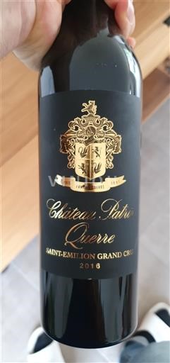 Bordeaux Saint-Émilion Grand Cru Grand Cru Château Patris Querre 2016