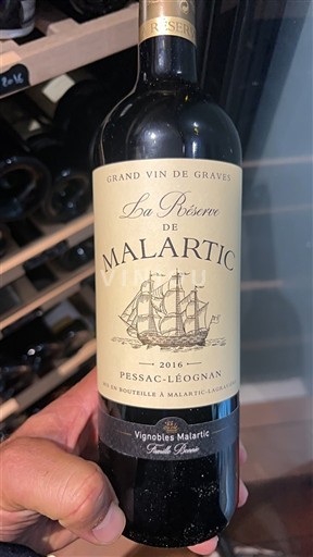 Bordeaux Pessac-Léognan Vignobles Malartic La Réserve de Malartic 2016