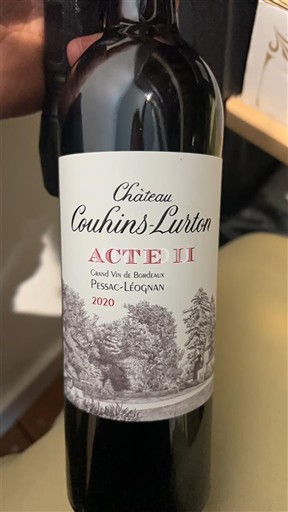 Bordeaux Pessac-Léognan Château Couhins-Lurton Acte II 2020