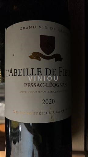 Burdeos Pessac-Léognan L'Abeille de Fieuzal 2020