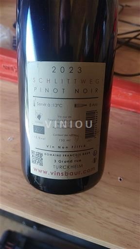 Alsace Domaine François BAUR Schlittweg Pinot Noir 2023