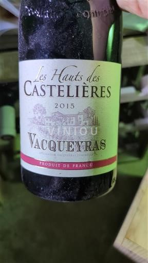 Thung lũng Rhône Vacqueyras Les Hauts des Castelières 2015