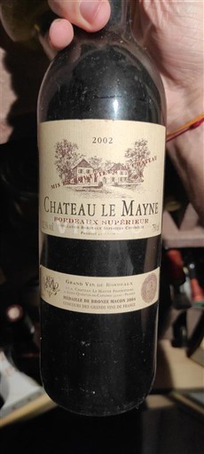 Bordeaux Bordeaux Supérieur Château Le Mayne 2002