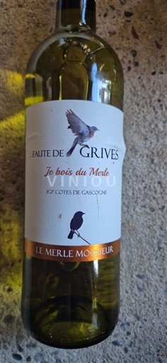 Sydvestfrankrig Côtes de Gascogne Le Merle Moqueur Faute de Grives je bois du Merle Ikke årgangsbestemt