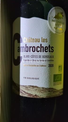 Bordeaux Blaye-côtes-de-bordeaux Château Les Cambrochets 2020