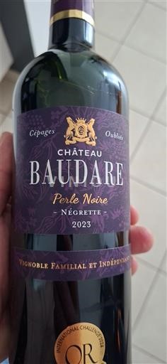 Sudoeste Fronton Château Baudare Perle Noire 2023