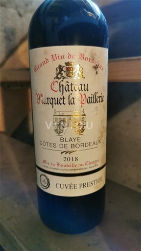 Bordeaux Blaye-côtes-de-bordeaux Château Marquet la Paillerie Prestige 2018
