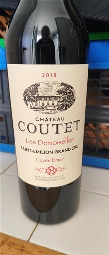 Бордо Сент-Емільйон Гран Крю Grand Cru Château Coutet Les Demoiselles Emeri 2018