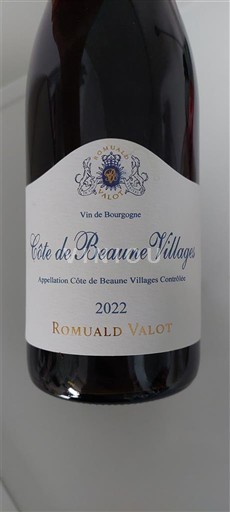 Borgogna Côte de Beaune Villages Romuald Valot 2022