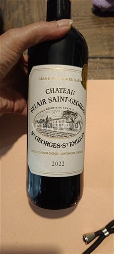 Bordeaux Saint-Georges-Saint-Émilion Château Belair Saint-Georges Réserve du Château 2022