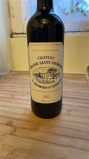 Bordeaux Saint-Georges-Saint-Émilion Château Belair Saint-Georges Réserve du Château 2022