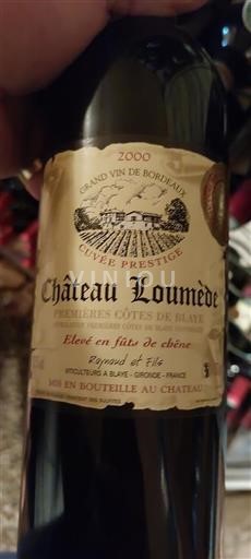 Bordeaux Ospecificerad Château Loumède Prestige 2000
