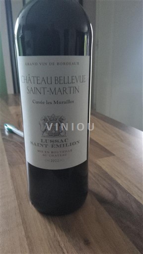 Bordeaux Lussac-saint-émilion Château Bellevue Saint-Martin les Murailles 2022