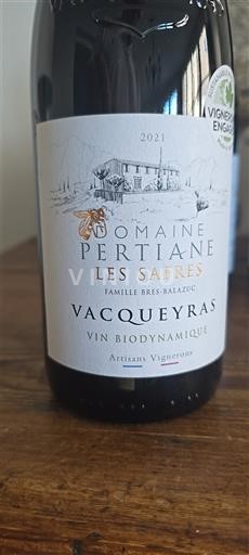 Thung lũng Rhône Vacqueyras Domaine Pertiane Les Sâtres 2021