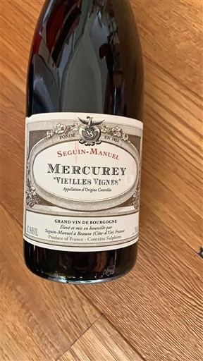 Bourgogne Mercurey Seguin-Manuel Vieilles Vignes 2019