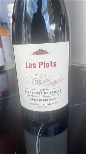 Vin Rouge sec Les Plots Domaine Des Crès Ricards 2023 France Languedoc Terrasses-du-larzac AOC