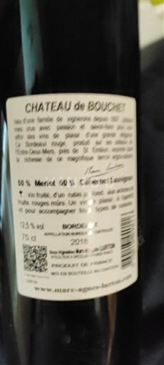 Bordeaux Château Bouchet 2018